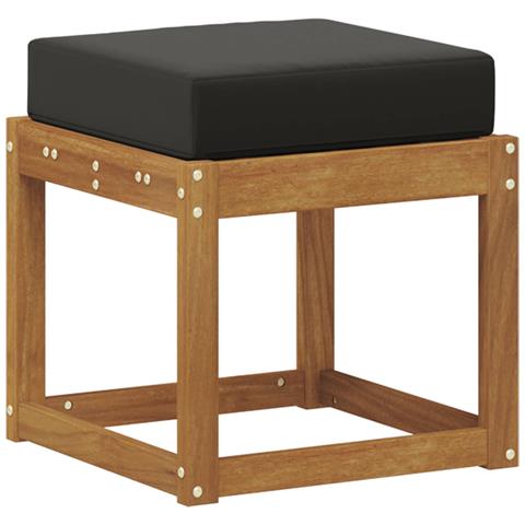 Sgabello da Esterno Legno di Acacia Massello Naturale - Foto 1
