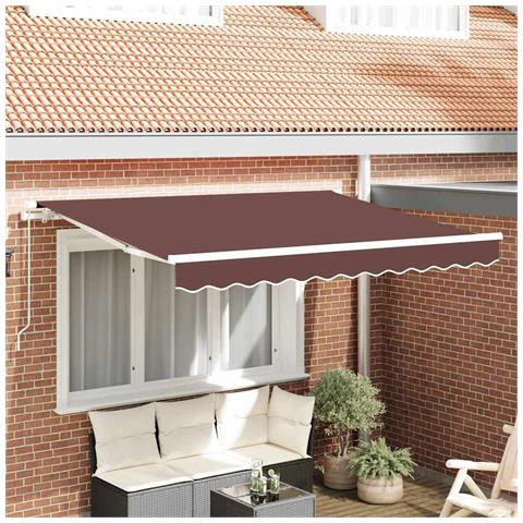 Telo di ricambio per tenda da sole Marrone 3 x 2 m Poliestere - Foto 2