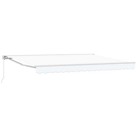 Tenda retrattile manuale Bianco 4,5 × 3,5 m - Foto 1