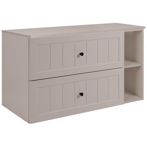 Mobile sottolavabo, Beige e marrone, 100 cm, Cassetti con chiusura ammortizzata, Ripiano con superficie di appoggio - Foto 1