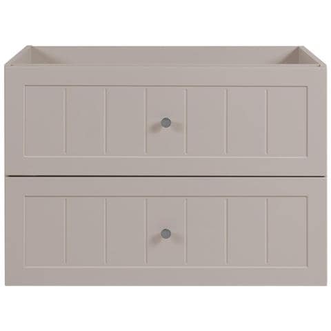 Mobile sottolavabo, Beige e marrone, 100 cm, Cassetti con chiusura ammortizzata, Ripiano con superficie di appoggio - Foto 2