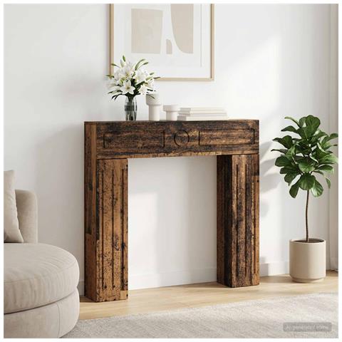 Cornice per camino Legno antico 102 x 18 x 100,5 cm - Foto 2