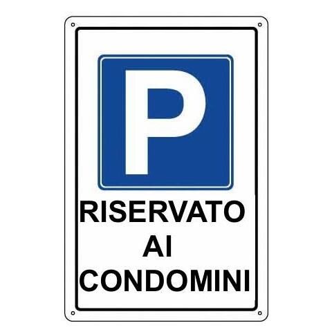 Cartello Segnaletico ""parcheggio Riservato"" In Pvc - Foto 1