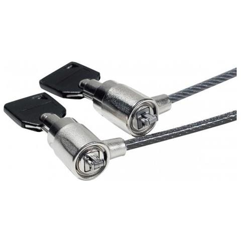 915030-hy Cavo Di Sicurezza Nero 2 M (lite Accessories Twin Headed Keyed Cable Lock - Master Key [ master Keys Ordered Separately; Part Code - 915031] . Supplied By. [1year Warranty])  - Foto 1