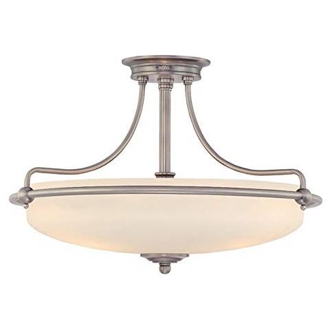 Quoizel Qz / griffin / sfman - Lampadario Da Soffitto, In Nichel, 53,3 X 53,3 X 35,6 Cm - Foto 1