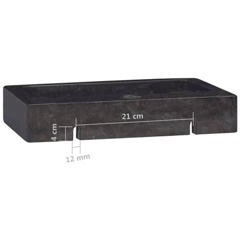 Lavello a Parete Nero 38x24x6,5 cm in Marmo - Foto 10