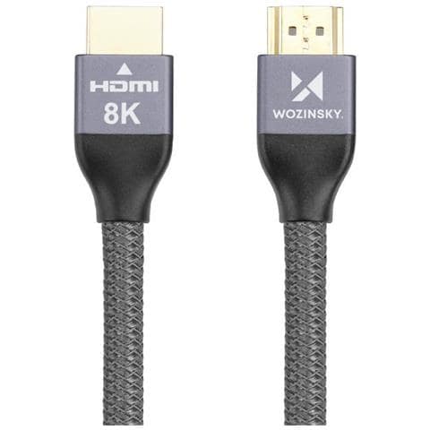 Cavo Hdmi 2.1 8k 60 Hz 48 Gbps / 4k 120 Hz / 2k 144 Hz 2 M Argento (whdmi-20) - Foto 1