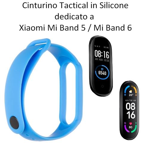 Cinturino 667 Originale Silicone Per Xiaomi Mi Band 5 - 6 Blu - Foto 2