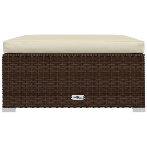 Set Divani Da Giardino 6 Pz Con Cuscini In Polyrattan Marrone - Foto 9