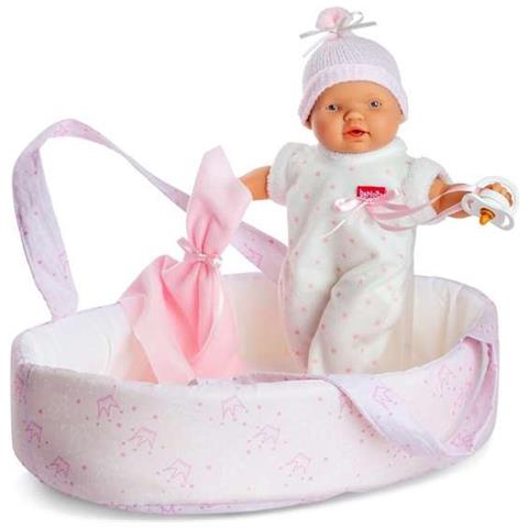 Bambolotto Neonato Berjuan Canestro Rosa (28 Cm) - Foto 1
