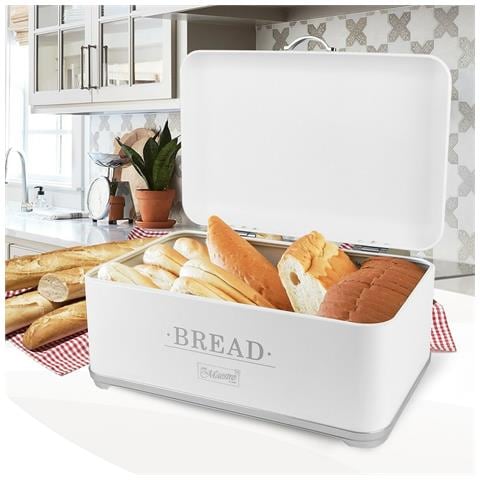 Portapane Mr-1677-ar-w Bianco Acciaio Inossidabile 34 X 16 X 22 Cm - Foto 2
