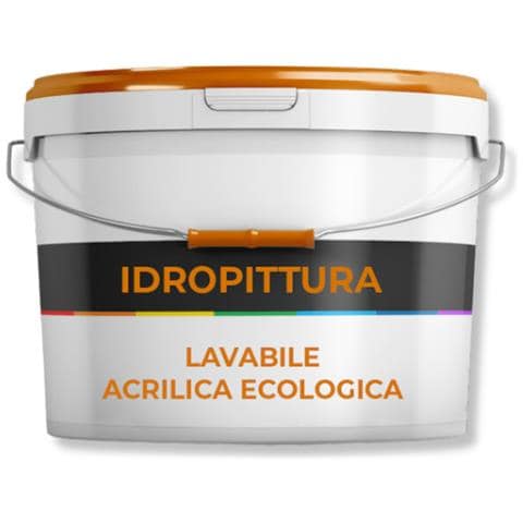 Idropittura Lavabile Ecologica Murale Acrilica Bianco Per Interni Ad Acqua *** Formato : Kg 20 - Foto 1