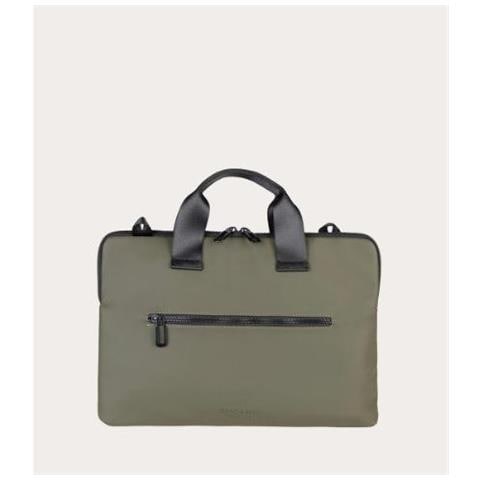 Borsa Gommo Superslim 13"" / 14"". Verde Militare. Per Notebook 14"" E Macbook Air 15"" - Bsgom1314-vm - Foto 1