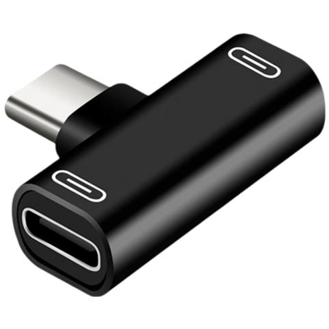 Adattatore Splitter Doppio Usb-c Verso Usb-c, Nero - Foto 1