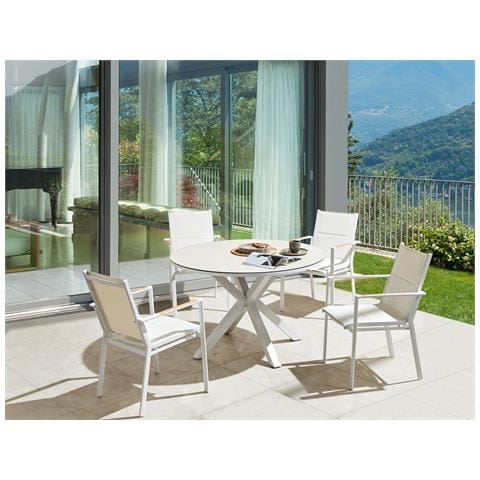 Set Da Pranzo Metallo Bianco Maletto / Busseto - Foto 1