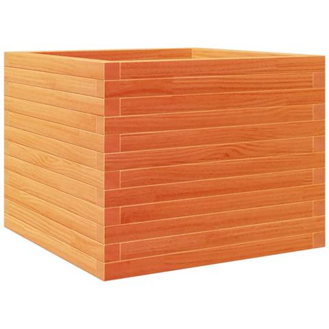 Fioriera Giardino Marrone Cera 60x60x46 cm Legno Massello Pino - Foto 1