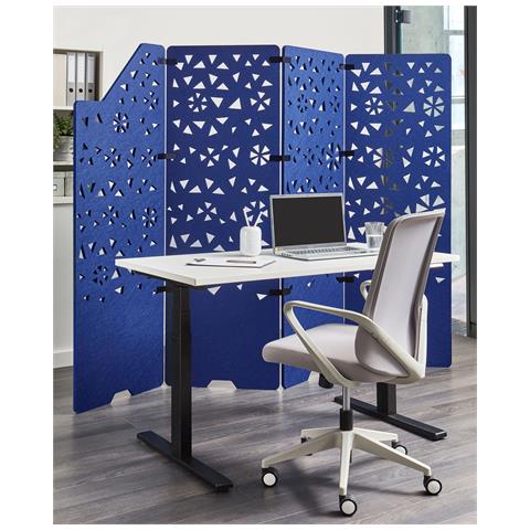 Divisorio Da Scrivania Paravento Blu Marino Starry - Foto 1