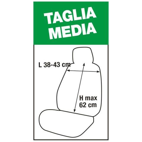 Coprisedili Anteriori Fast&smart Tg. Media Tess. Grey&color - Foto 3