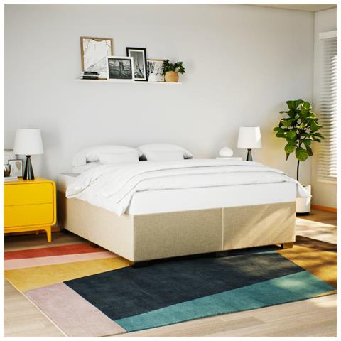 Giroletto Senza Materasso Crema 180x200 Cm In Tessuto - Foto 1