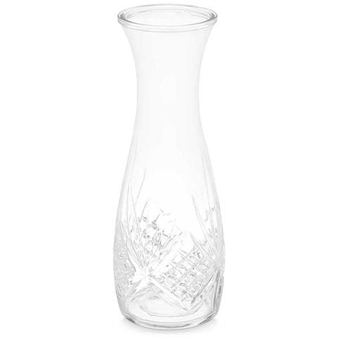 Brocca Intagliata Rombo Senza Manico 1000ml 10x10x28 Cm. Colore Trasparente - Foto 1