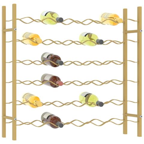 Portabottiglie Per 36 Bottiglie Metallo Oro - Foto 2