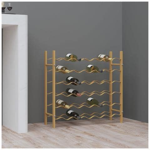 Portabottiglie Per 36 Bottiglie Metallo Oro - Foto 8