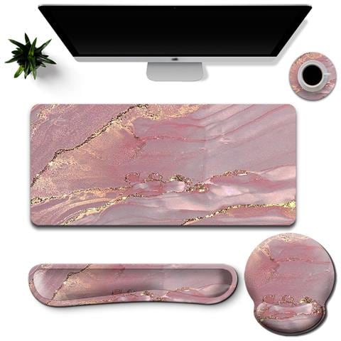 Tappetino Per Mouse Ergonomico Con Poggiapolsi Pink - Foto 1