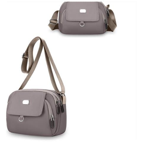 Elegante Borsa A Tracolla In Nylon 2025 Per Donna Grey - Foto 2