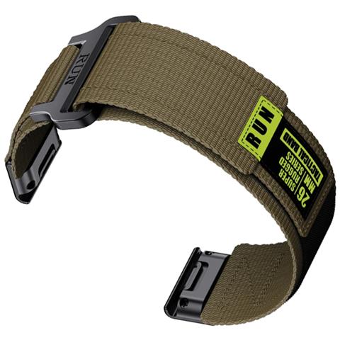 Cinturino In Nylon Per Garmin Fenix 8 Green 26 Millimetri - Foto 2