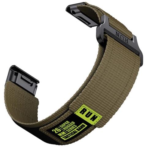 Cinturino In Nylon Per Garmin Fenix 8 Green 26 Millimetri - Foto 3