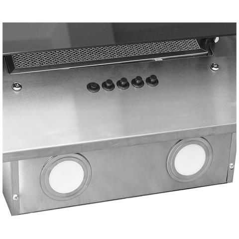 Cappa a Parete 60 cm in Acciaio Inox e Vetro Temperato Argento - Foto 9