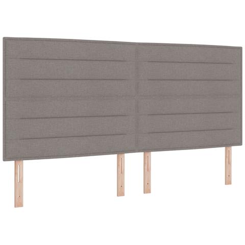 Testiera Design Linee Tortora 200 cm Tessuto - Foto 1