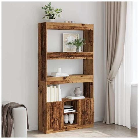 Credenza Legno Antico 92x33x180 cm in Legno Multistrato - Foto 2