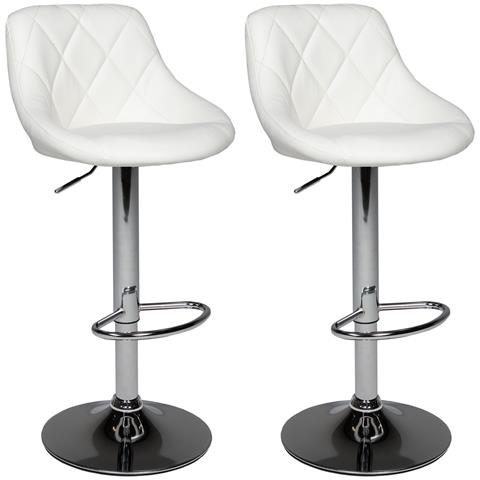 Set Di 2 Sgabelli Da Bar Bianchi Jasper - Foto 1