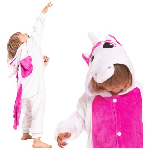 Pigiama Per Bambini Kigurumi Onesie Costume Unicorno Rosa 125-135 - Foto 1