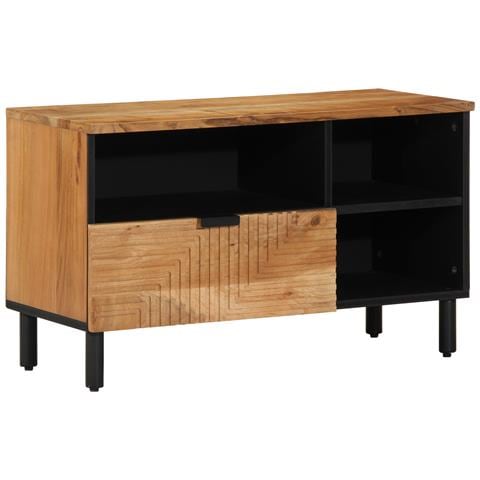 Mobile TV  80x33,5x46 cm in legno massello di acacia - Foto 1