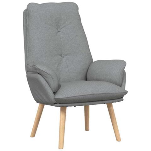 Sedia rilassante Grigio chiaro 69 x 74 x 93 cm Tessuto - Foto 1