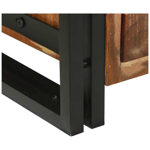 Tavolino da salotto Marrone legno massello di riciclo - Foto 9