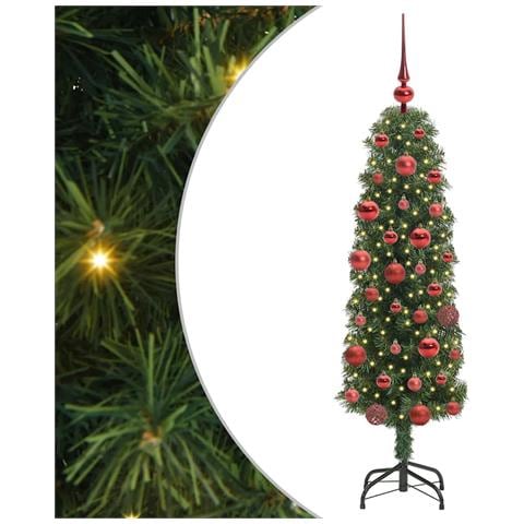 Albero di Natale artificiale con 150 LED Verde 150 cm - Foto 1