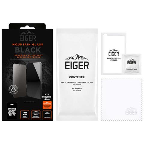 Vetro Temperato 2.5d Per Samsung Galaxy S24 Fe / A36 / A56 Anti-spia, Nero Transparente - Foto 4