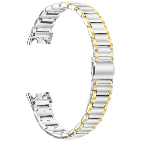Elegante Cinturino In Acciaio Inossidabile Compatibile Con Xiaomi Band 8/9/10 - Cinturino In Metallo Sottile Silver+gold - Foto 1