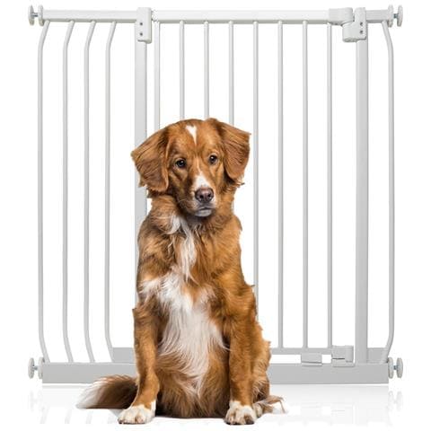 Bettacare Cancelletto Per Cani Elite Extra Alto, 89cm - 98cm, Bianco Opaco, Extra Alto Con 100cm Di Altezza - Foto 1