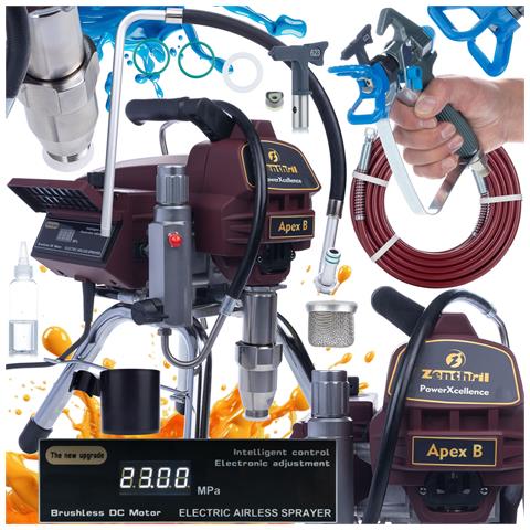 Agitatore Di Vernice Zenthril Apex B - 2500w, 20mpa, 3,2l /min | Tecnologia Zencontrol, Motore Brushless, Display Lcd - Foto 1