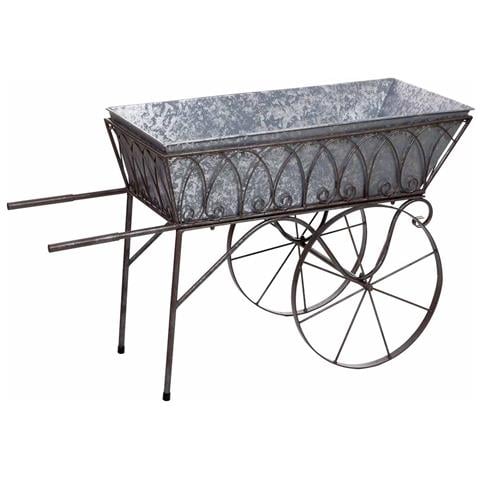 Carrello Espositivo In Metallo Nero 93,35x39,37x53,98h Cm - Foto 1