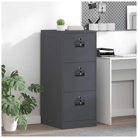Armadio per File con cassetto Antracite 44 x 50 x 106.5 cm - Foto 2