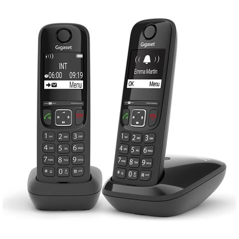 AS690 Duo Telefono analogico /DECT Identificatore di chiamata Nero - Foto 1
