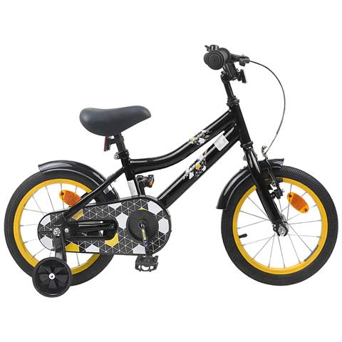Bicicletta per Bambini 16 Pollici per bambini di 4-6 anni Nero - Foto 1
