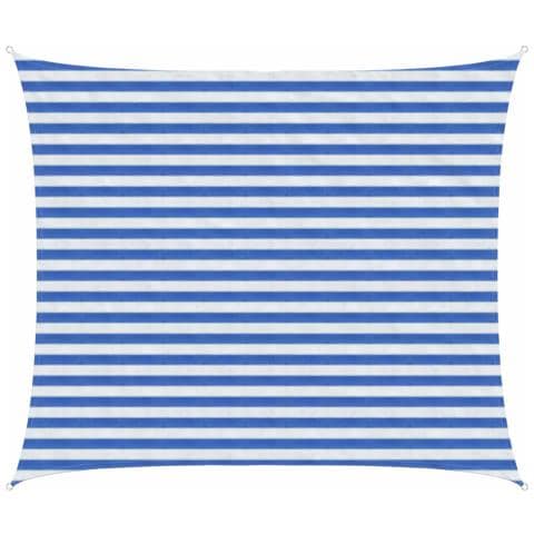 Telo Ombra Blu e Bianco 2,5 x 3 m HDPE - Foto 1