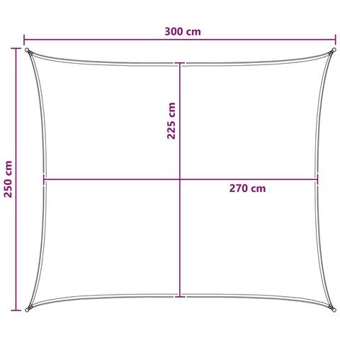 Telo Ombra Blu e Bianco 2,5 x 3 m HDPE - Foto 8