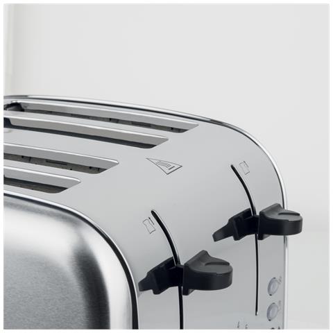 Tostapane grill 4 fette in acciaio inox TOS14 Ampie fessure, 6 livelli di doratura, Scongelamento, Tostatura, Facile pulizia, 1500 W - Foto 6